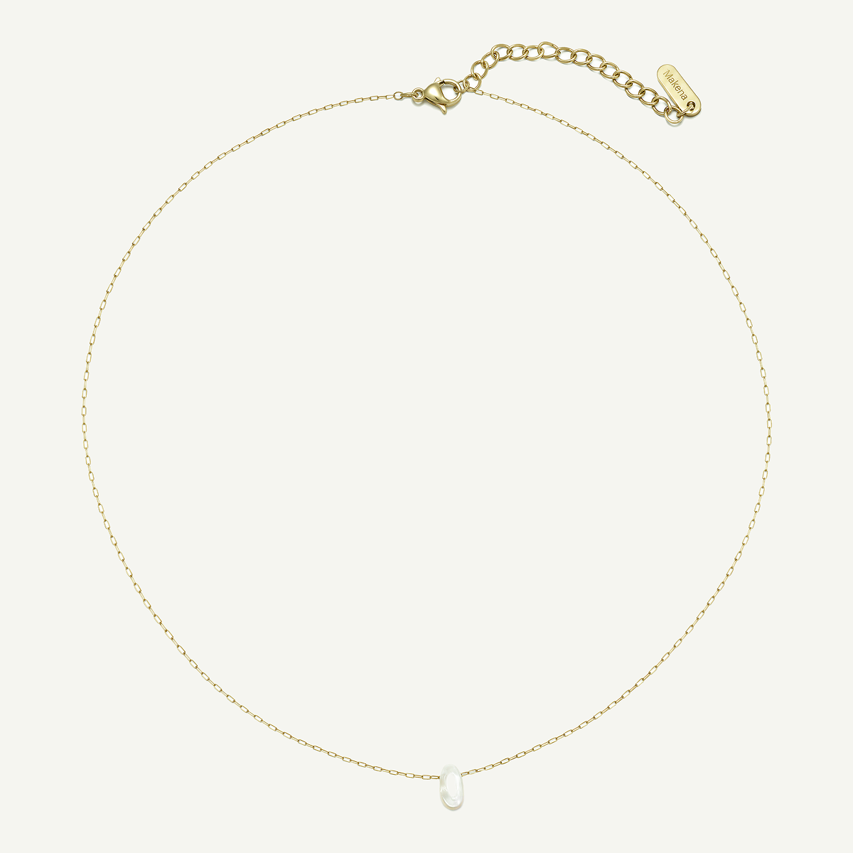 Monogram Mini Mother of Pearl Necklace