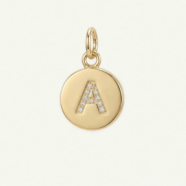 Circle Monogram in Diamond Letter Charm