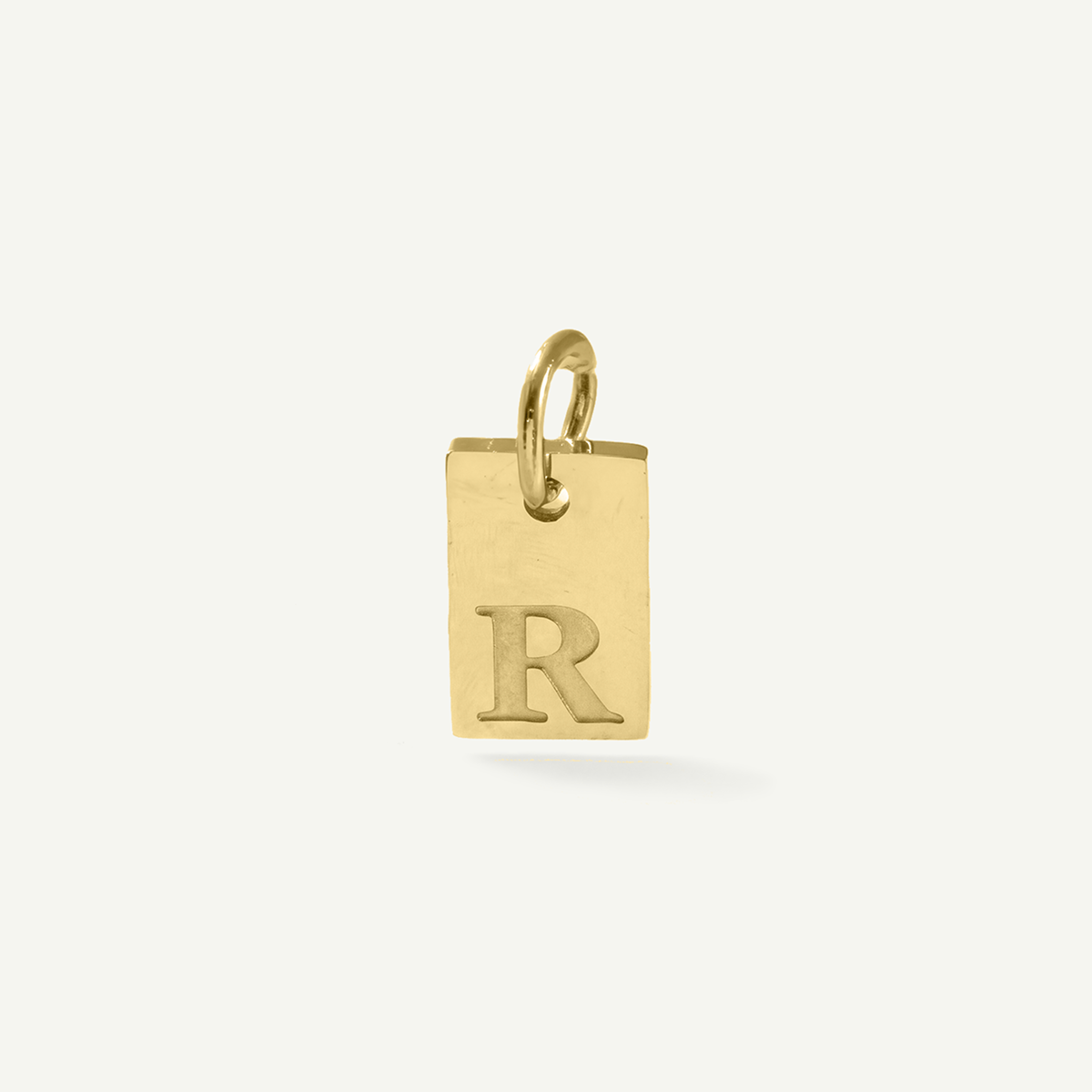 Rectangle Monogram Letter Charm