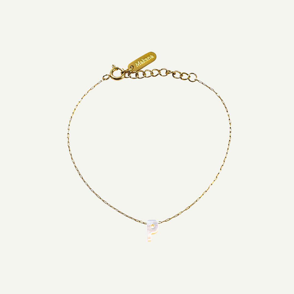 Monogram Mother of Pearl Bracelet