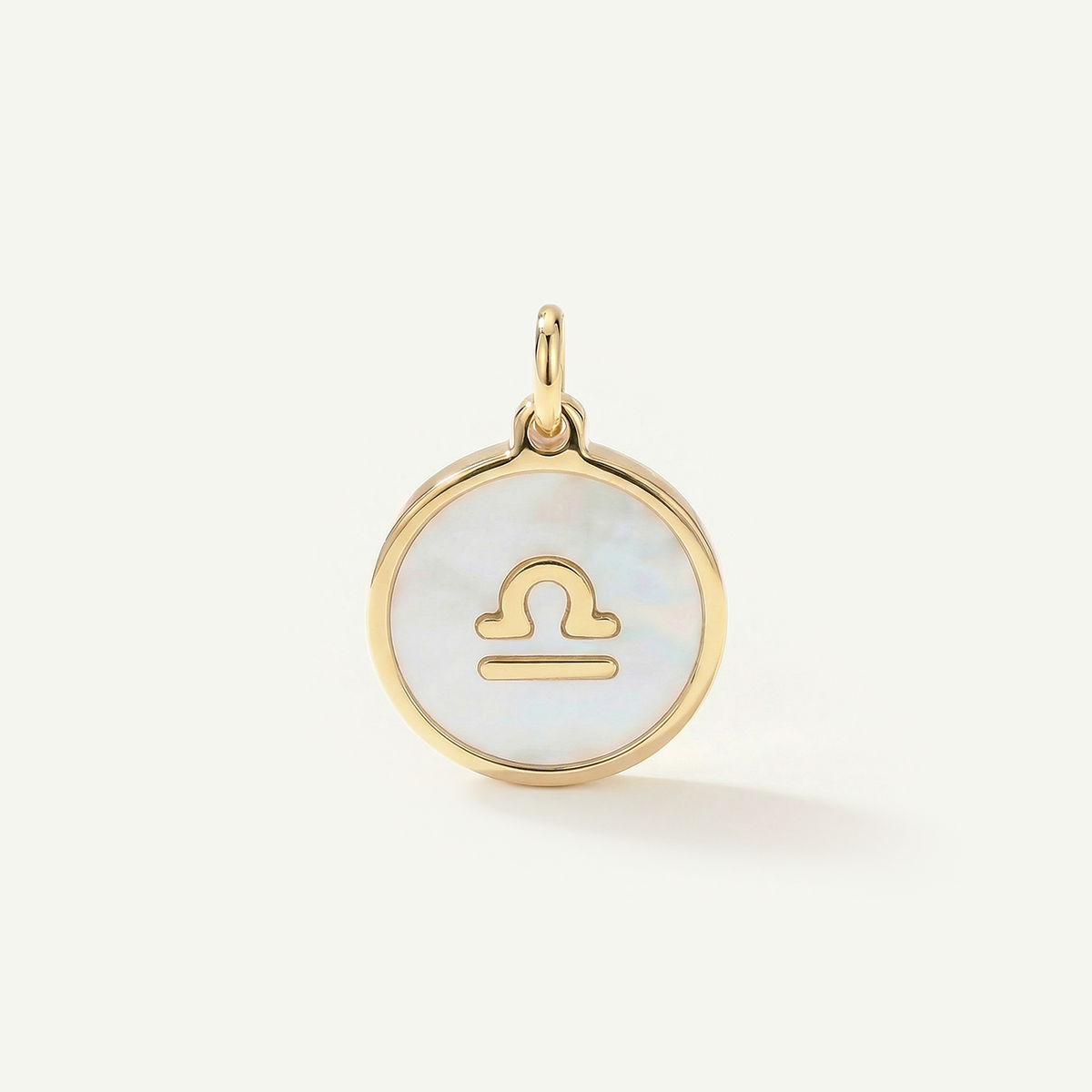 MOP Circle Zodiac Charm