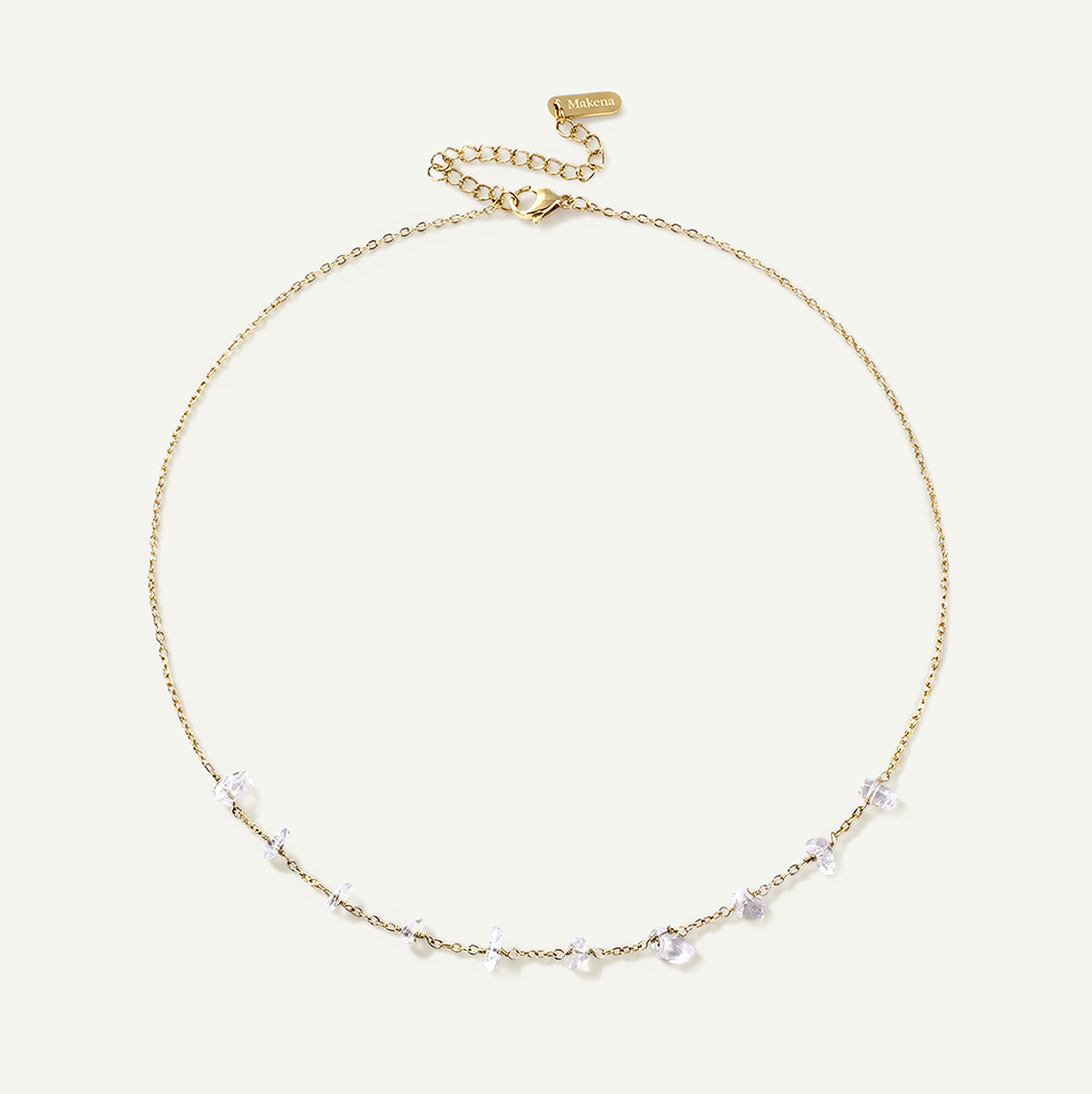Aniani Glass Necklace, Gold