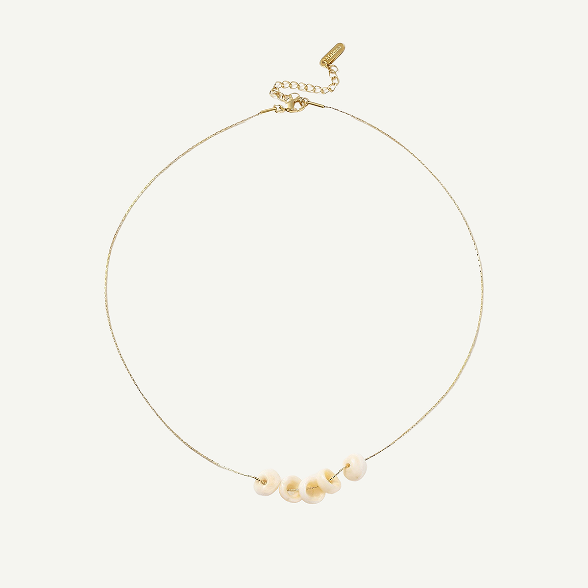 Elima Puka Necklace, Gold
