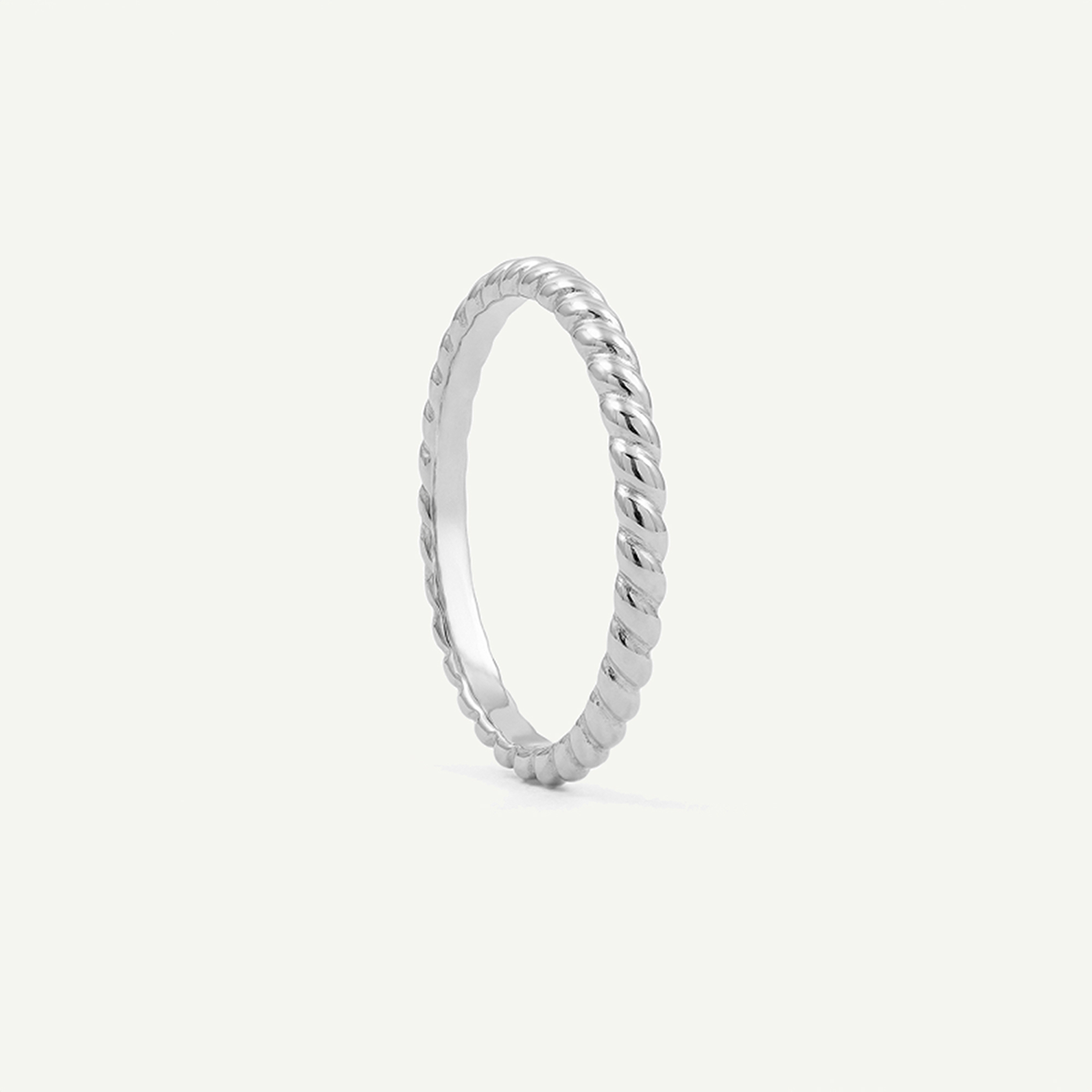 Half Spiral Twisted Ring