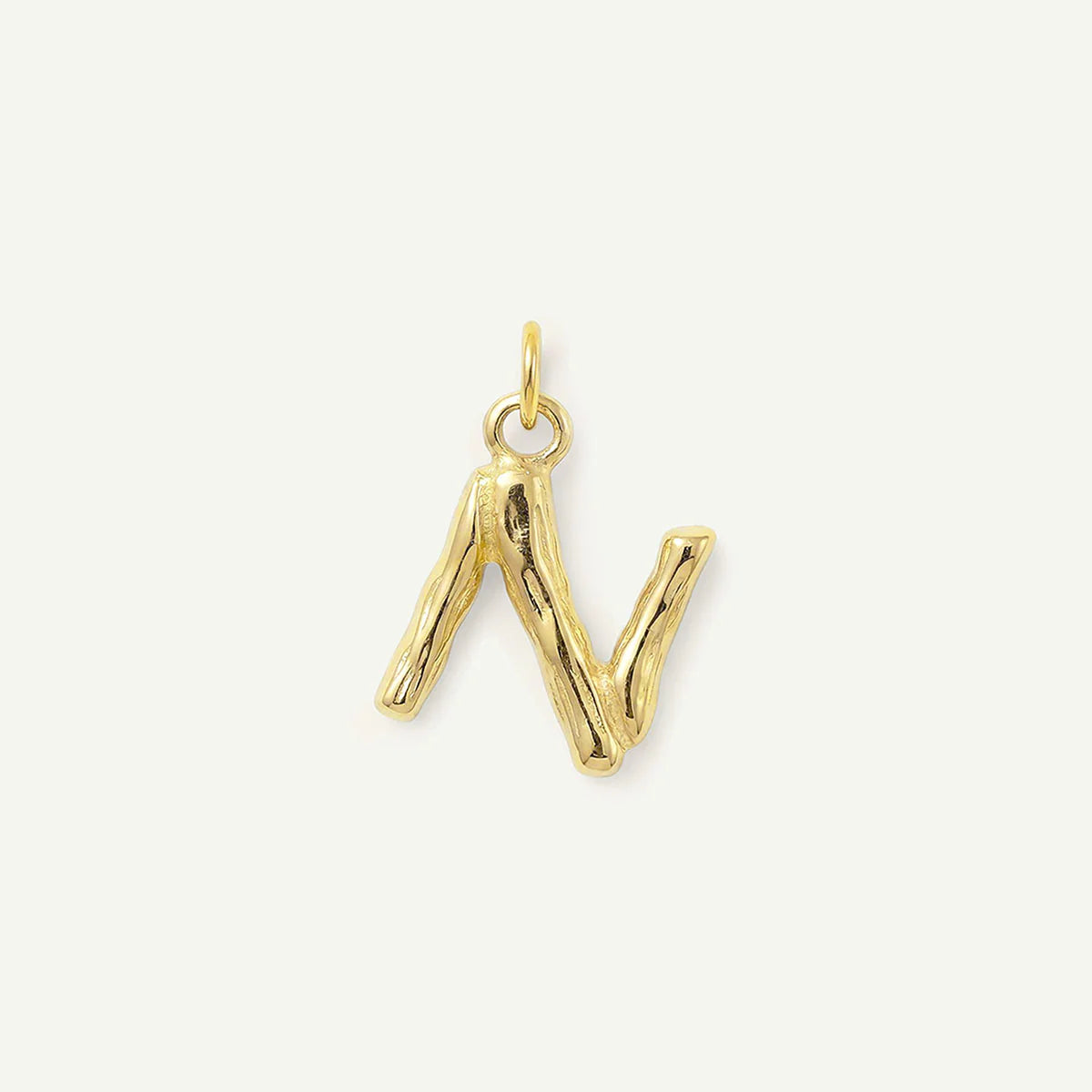 Bamboo Monogram Letter Charm