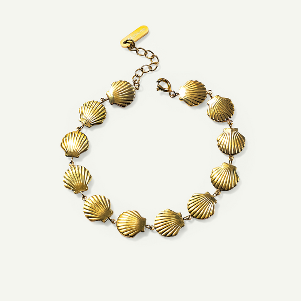 Repeating Seashell Bracelet, Gold