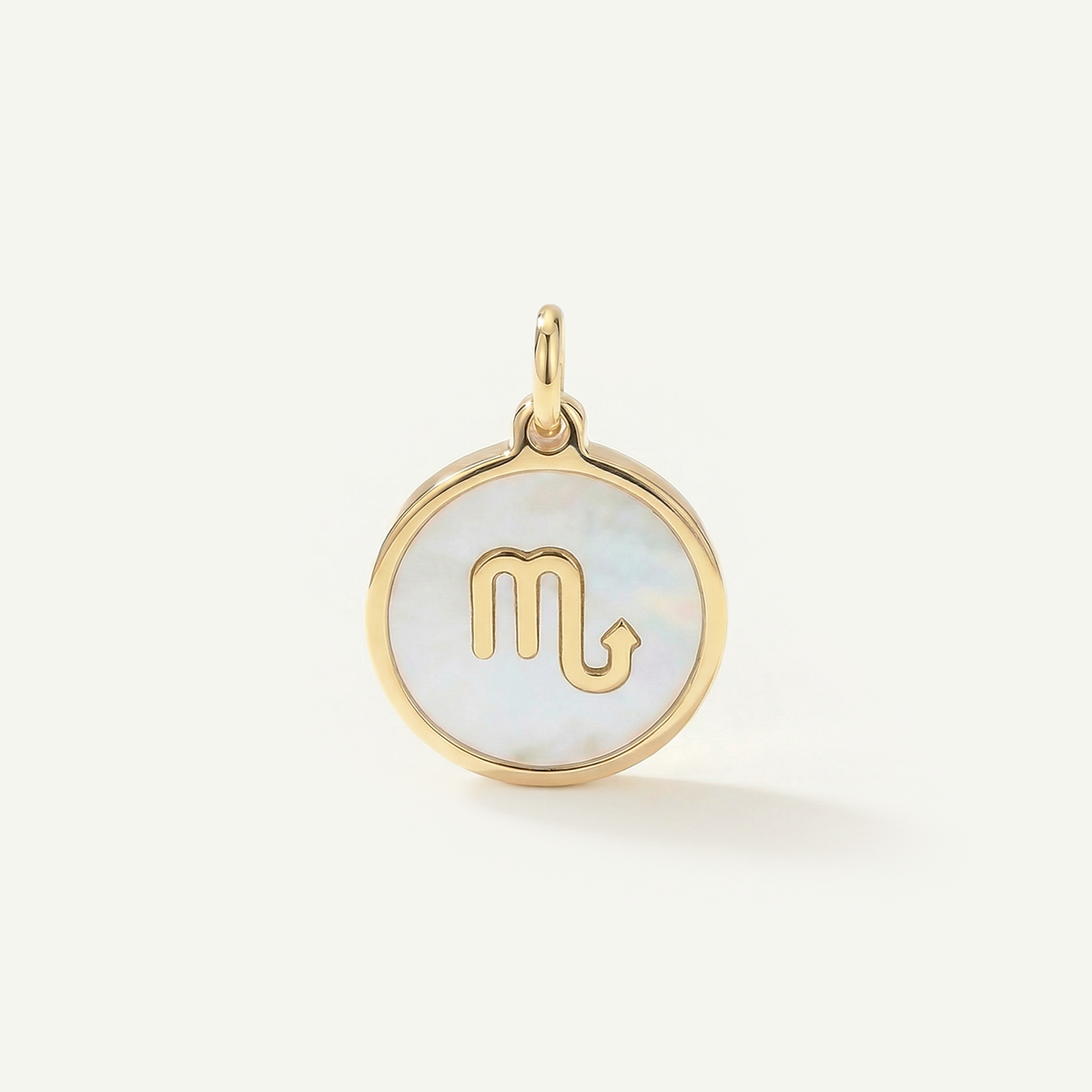 MOP Circle Zodiac Charm