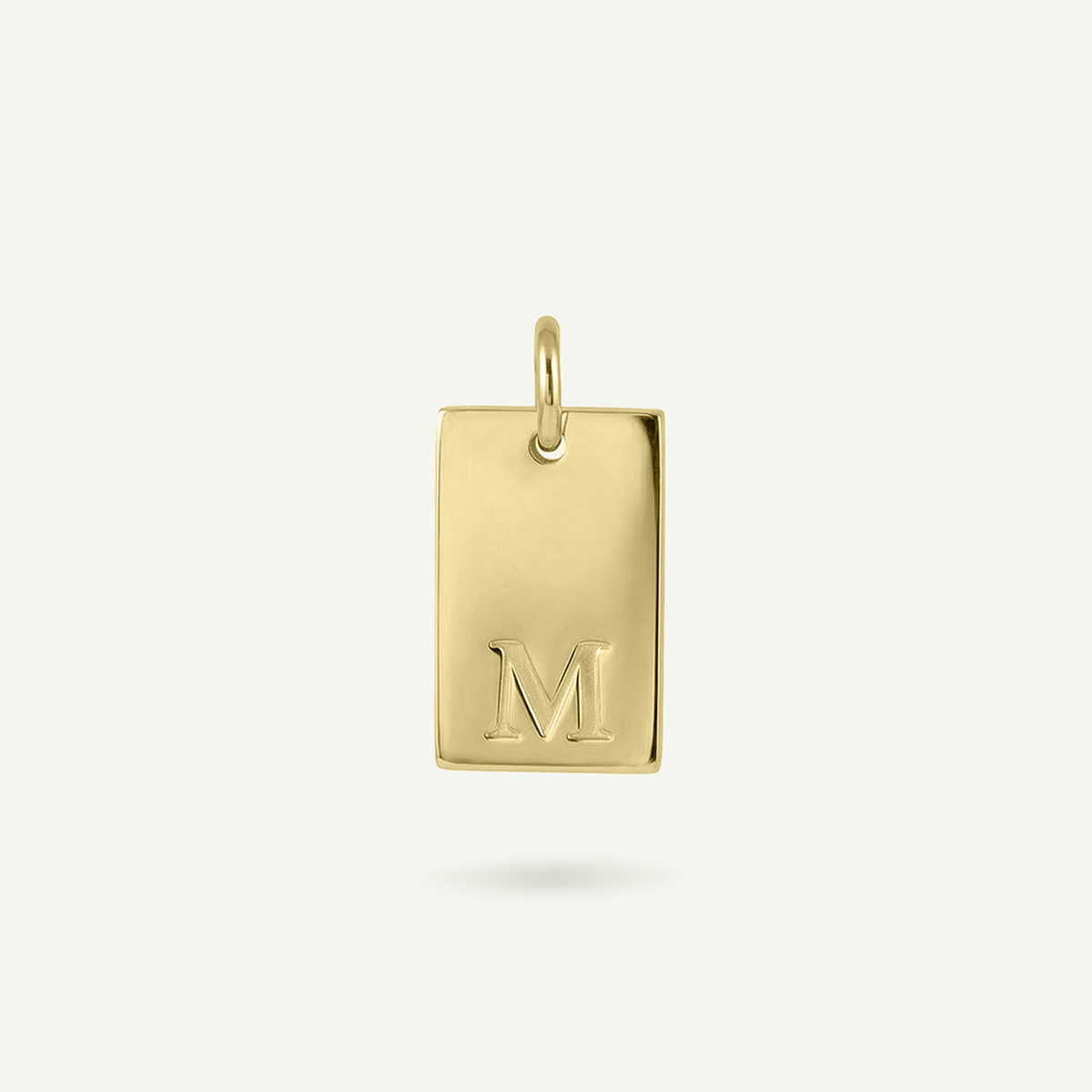 Rectangle #2 Monogram Letter Charm