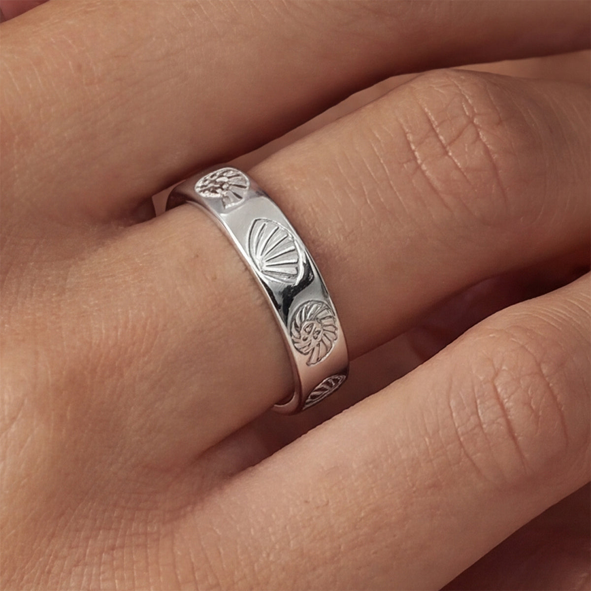 Mixed Shell Imprint Ring