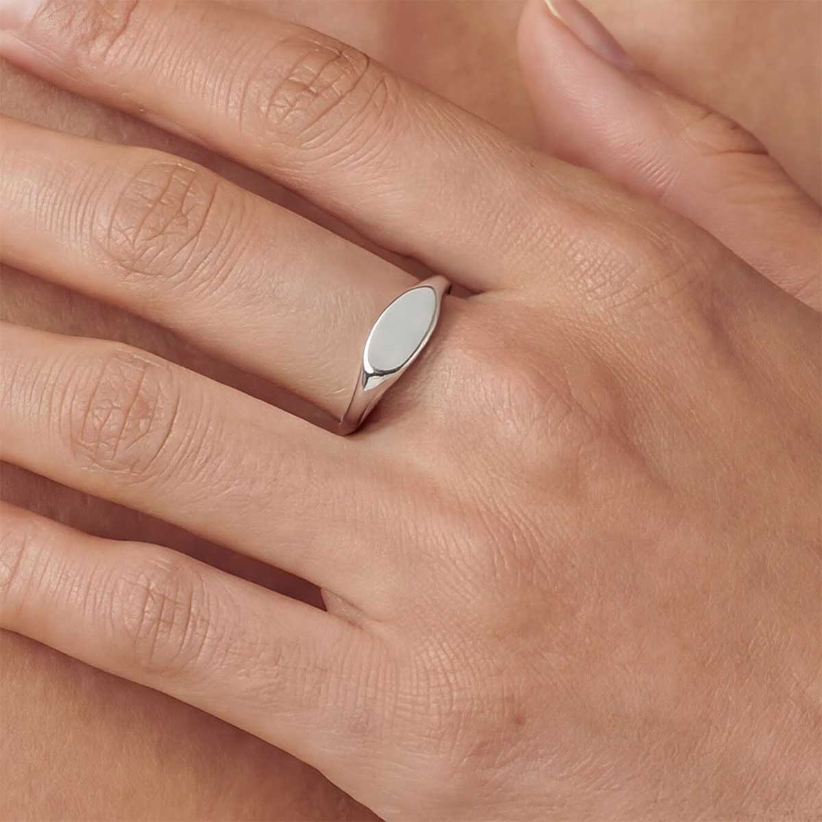 Oval Flat Top Ring