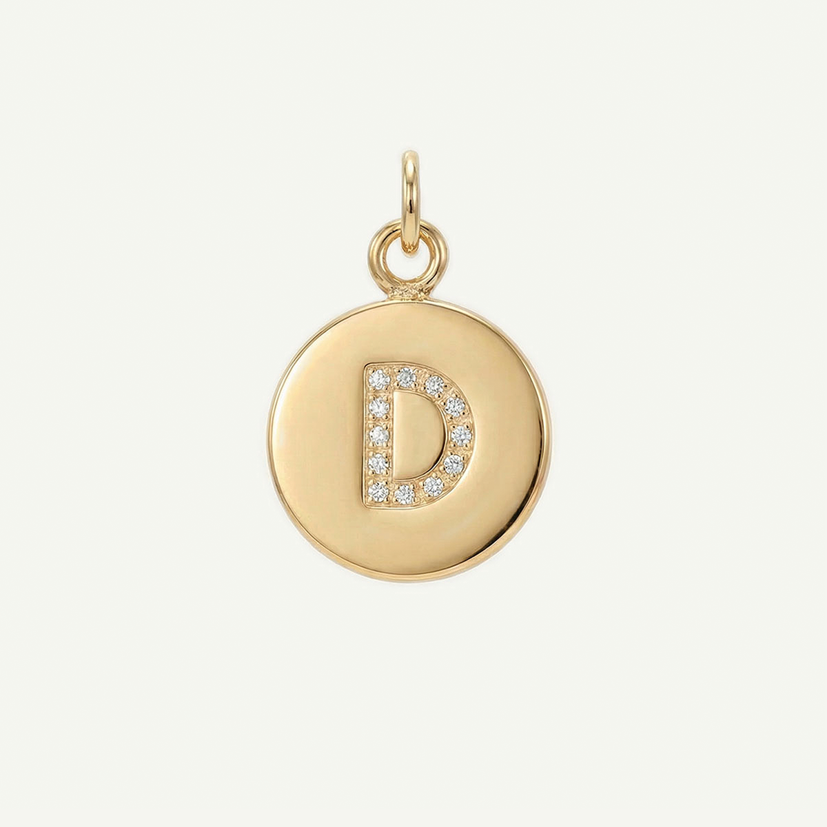 Circle Monogram in Diamond Letter Charm
