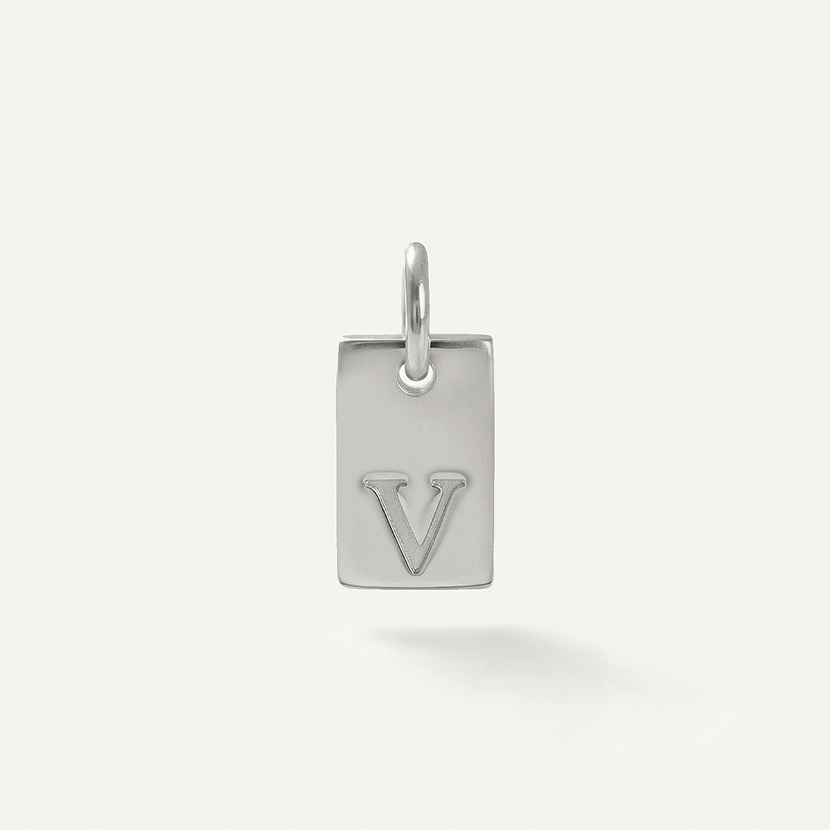 Rectangle Monogram Letter Charm