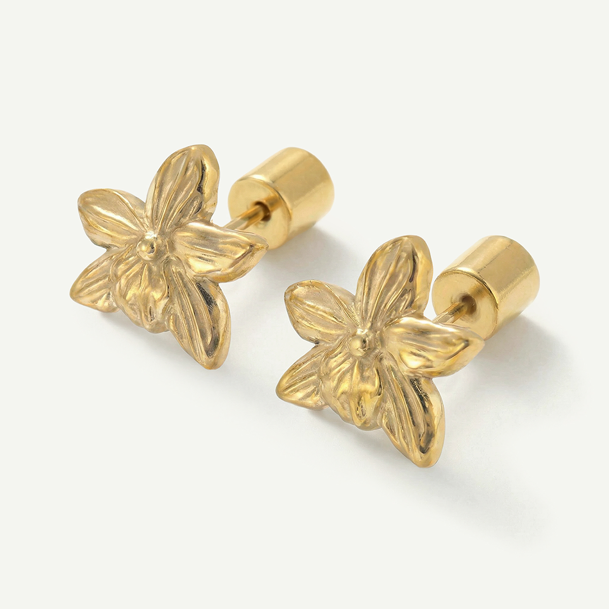 Orchid Mini Studs, Gold