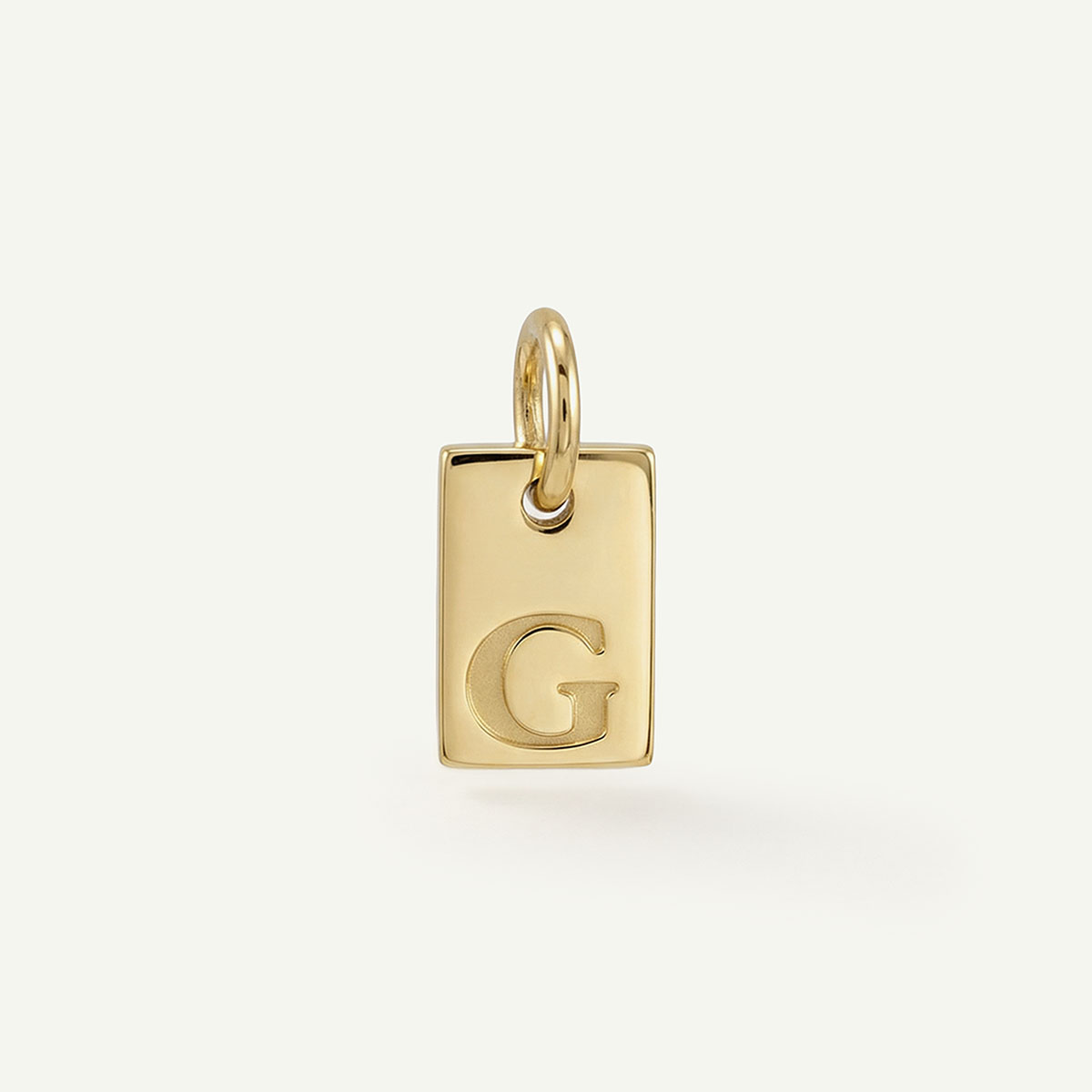 Rectangle Monogram Letter Charm