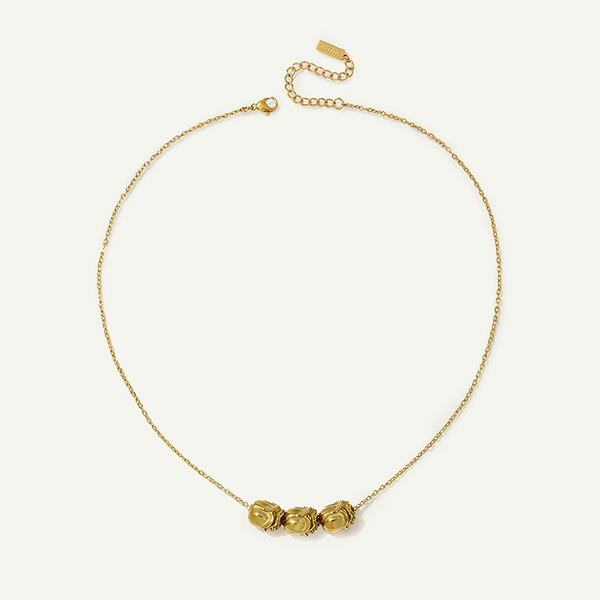 Lokelani Bead Necklace, Gold
