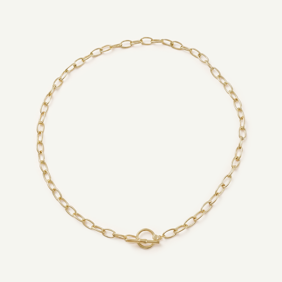 Toggle Clasp and Oval Chain Necklace