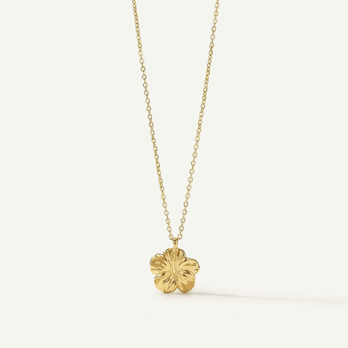 Hibiscus Necklace, Gold