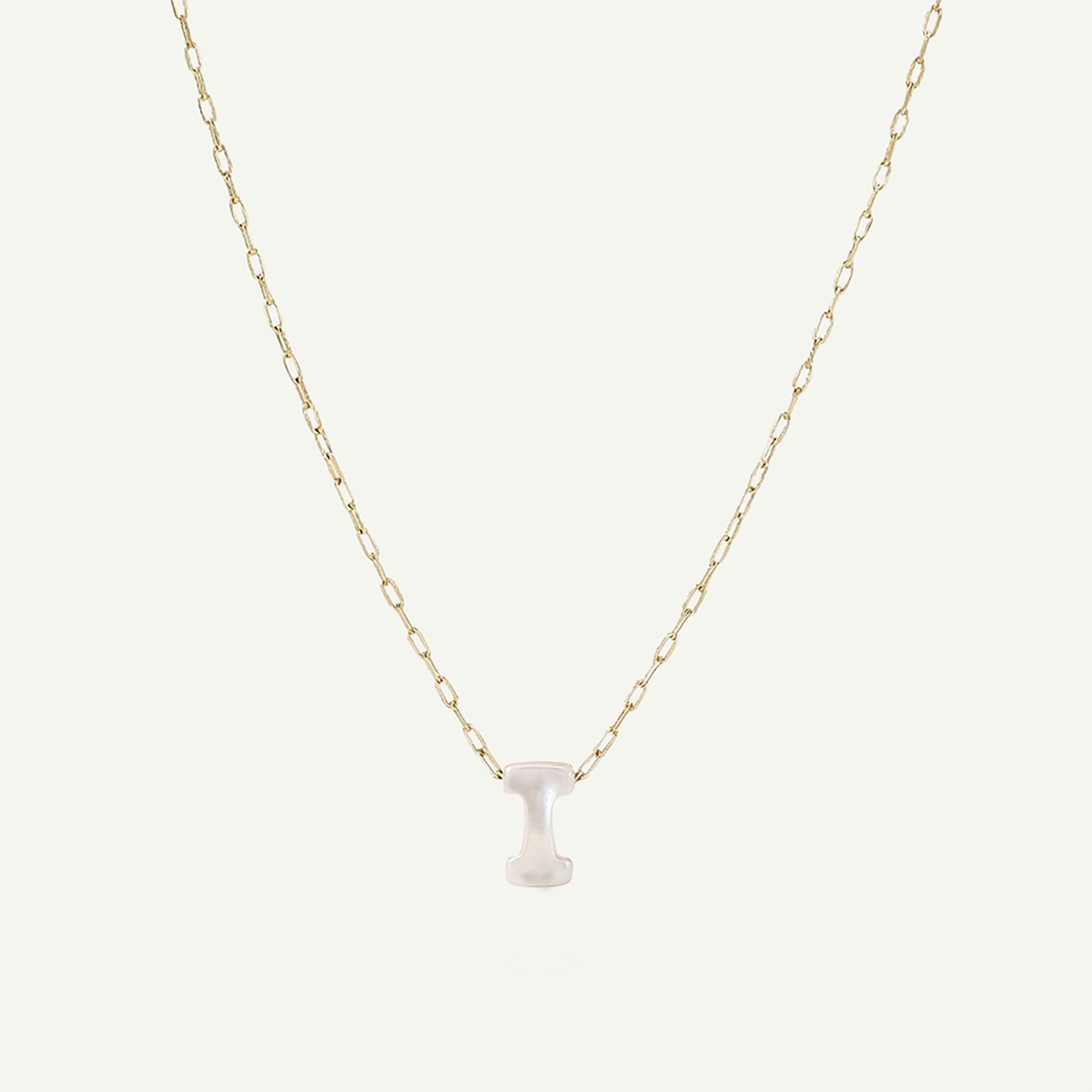 Monogram Mini Mother of Pearl Necklace