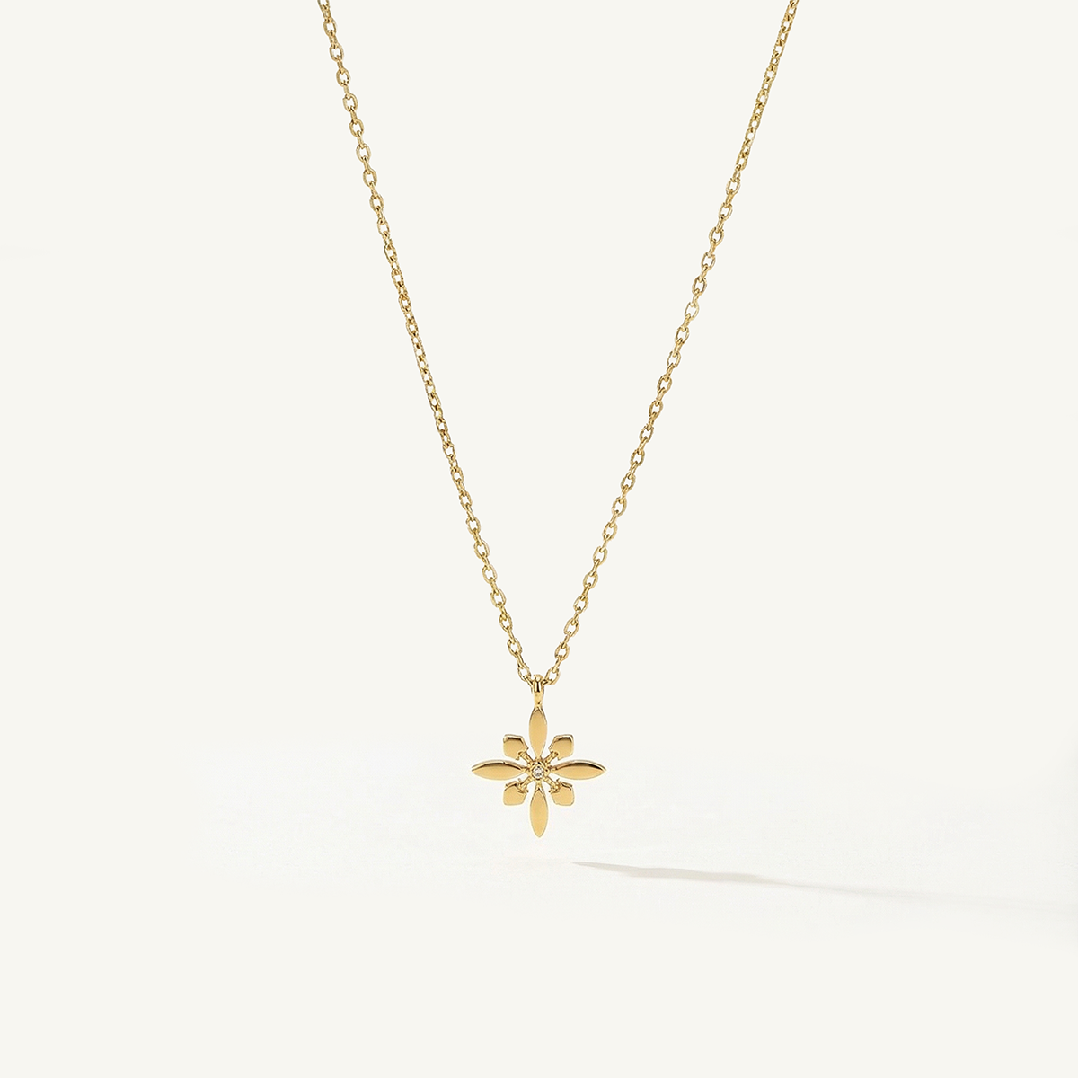 Protea Quilt Necklace, Gold