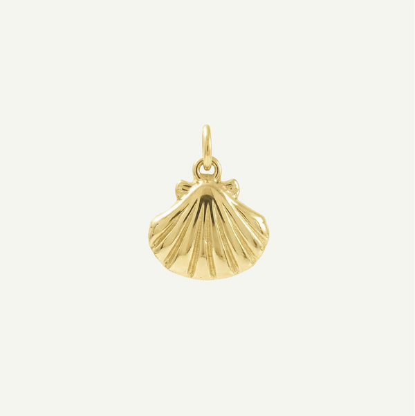 Scallop Shell Charm, Gold