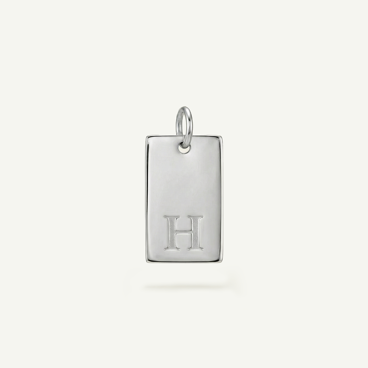 Rectangle #2 Monogram Letter Charm