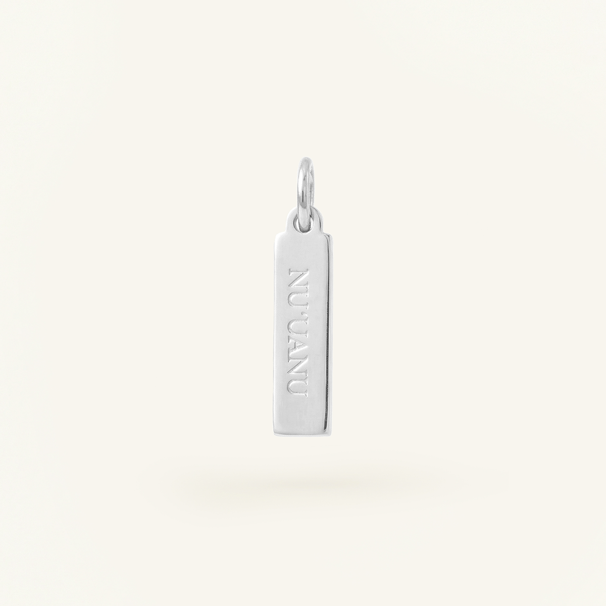 Nu'uanu Rectangle Charm Silver