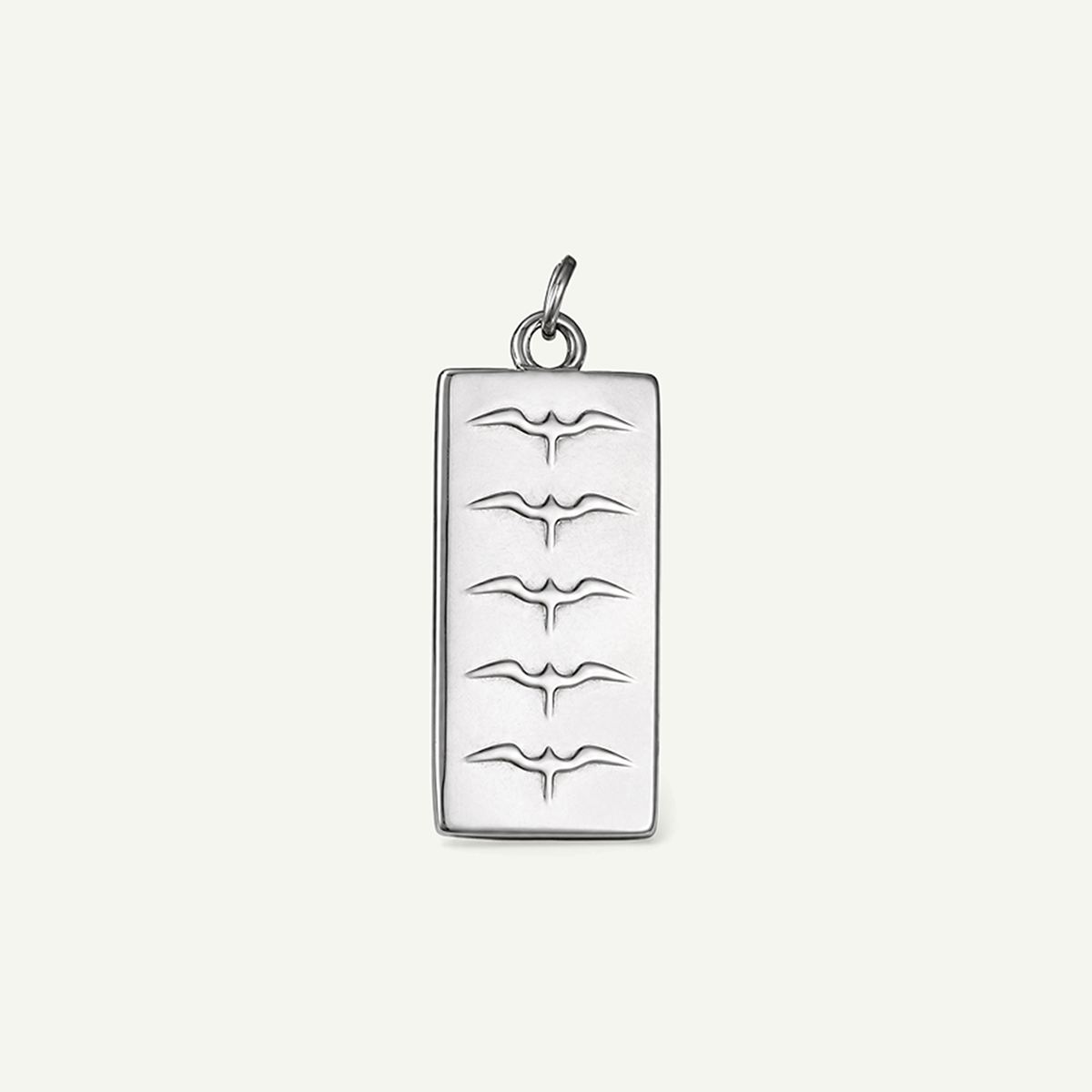 ‘Iwa Bird Quilt Long Rectangle Pendant