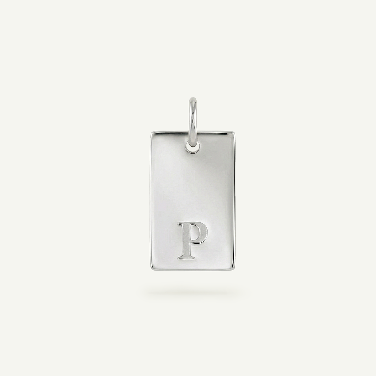 Rectangle #2 Monogram Letter Charm