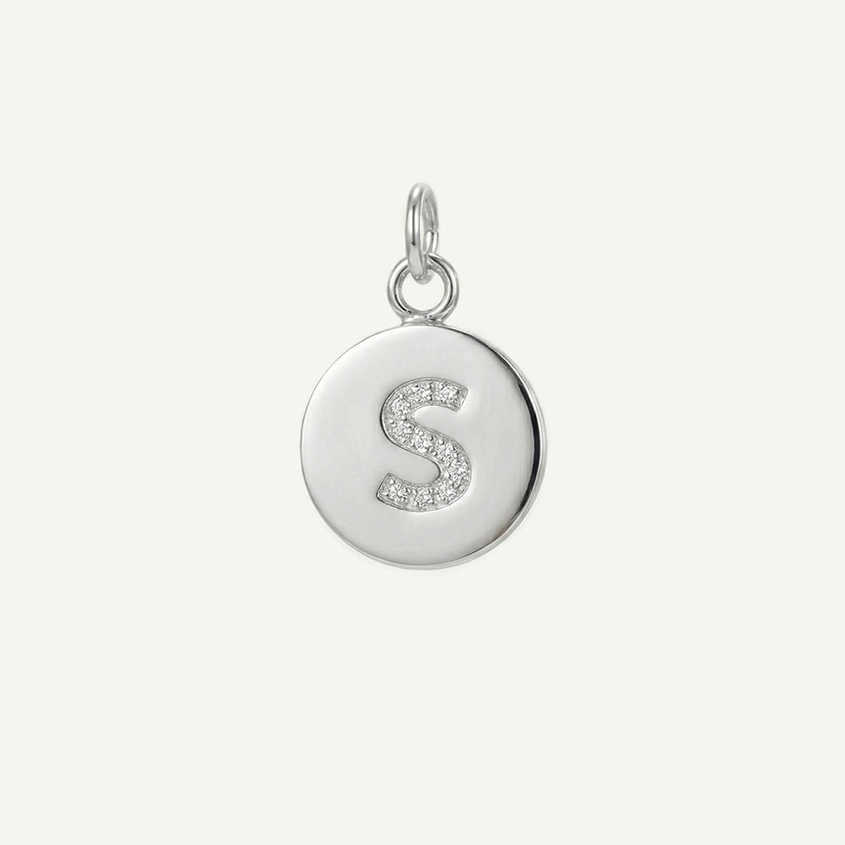 Circle Monogram in Diamond Letter Charm