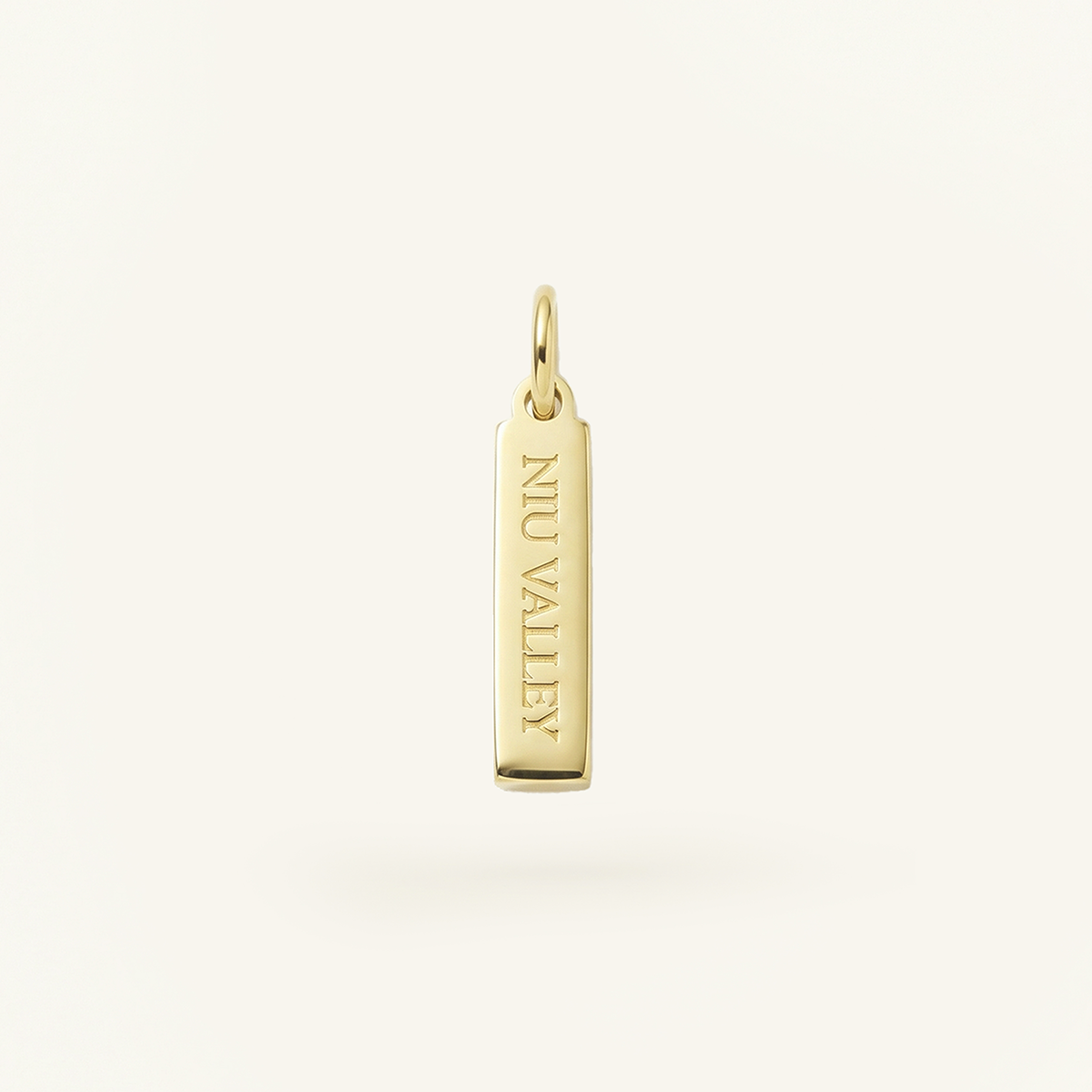 Niu Valley Rectangle Charm, Gold
