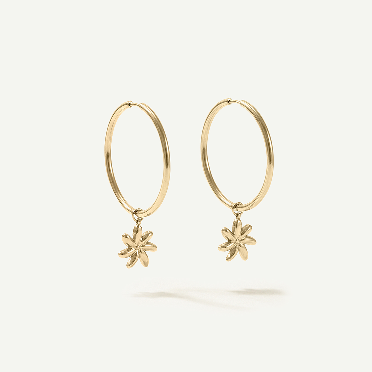 Tiare Large Hoops, Gold