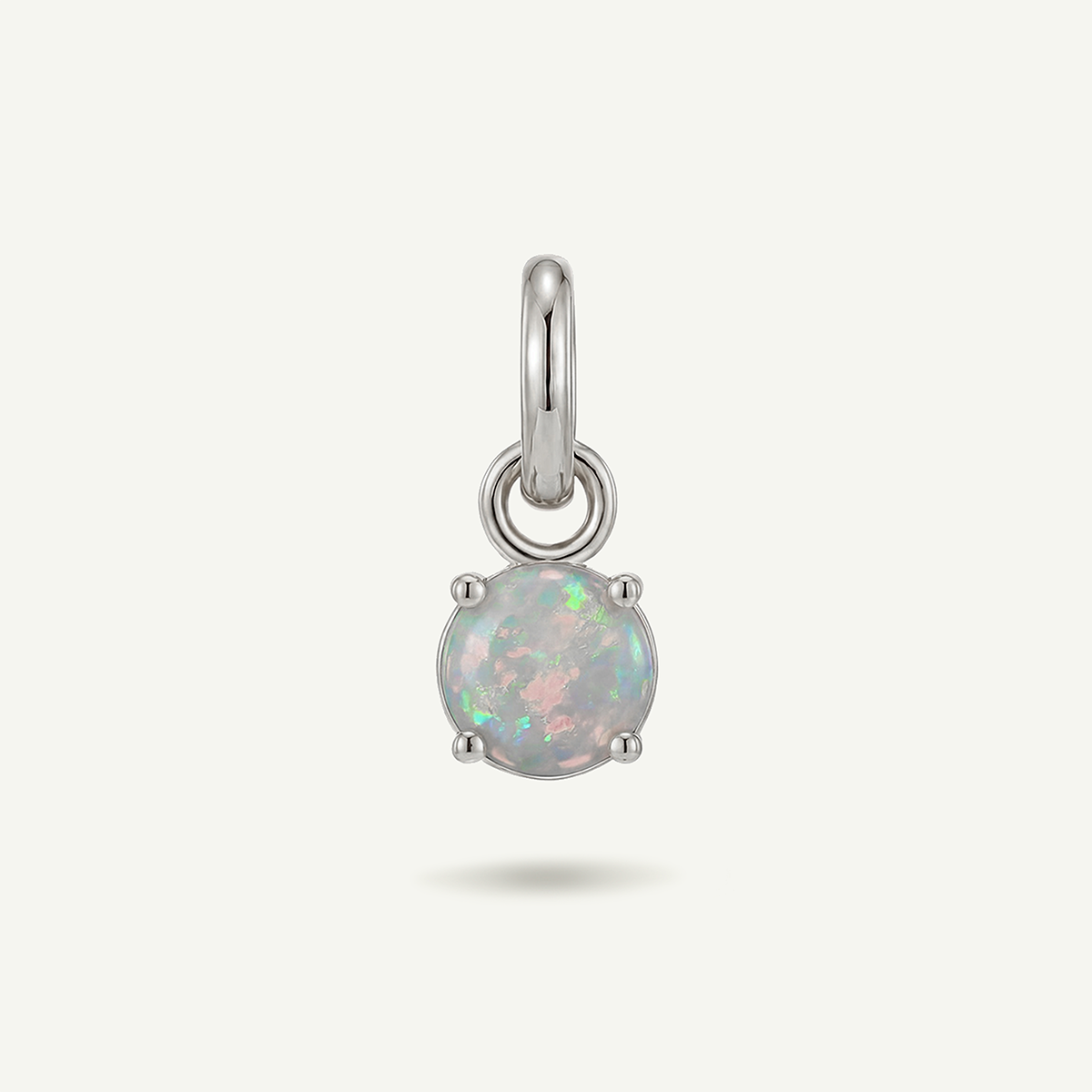 Opal Gem October Birthstone Charm