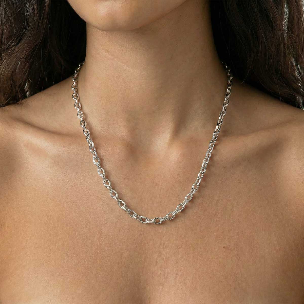 Large Ashely Necklace, Silver