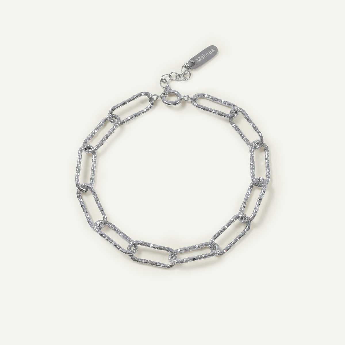 Long Rectangle Link Bracelet