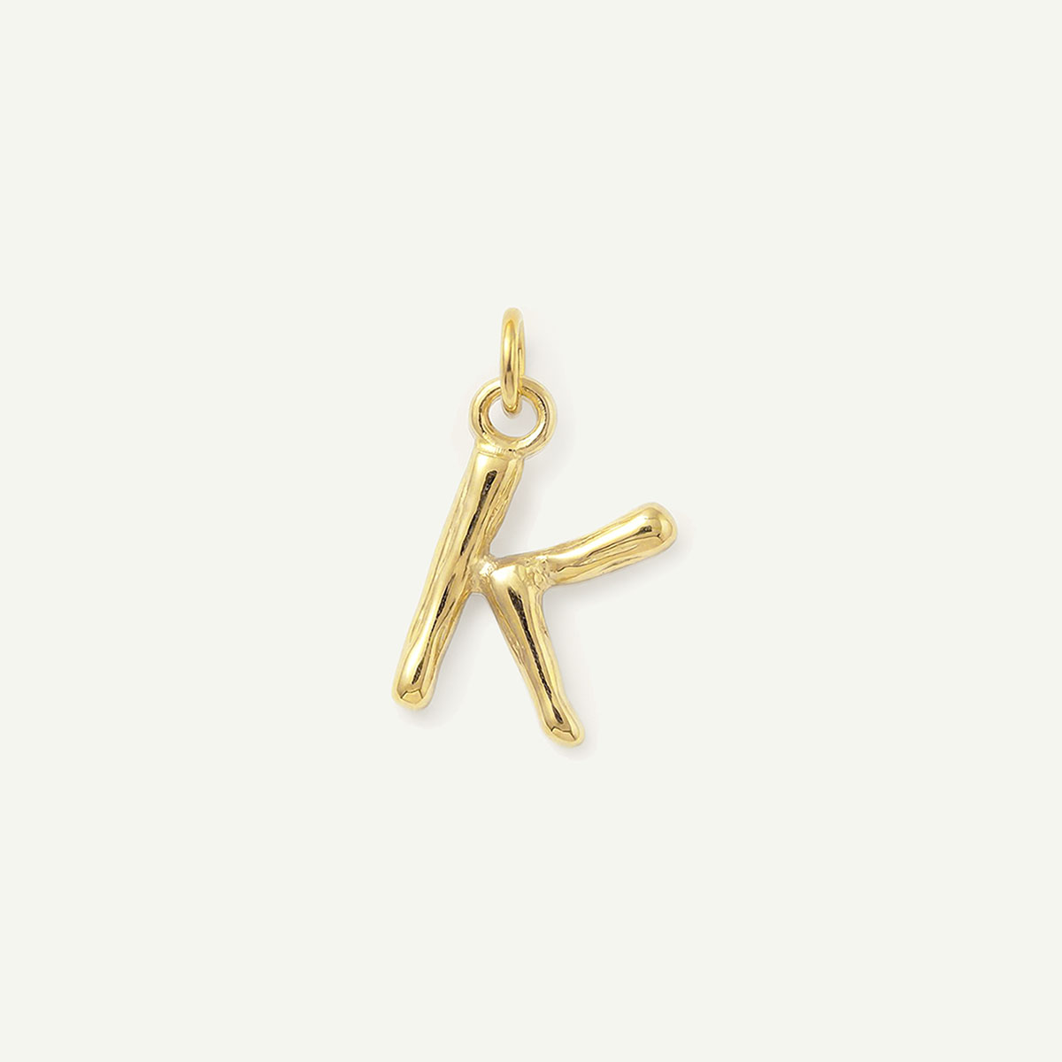 Bamboo Monogram Letter Charm