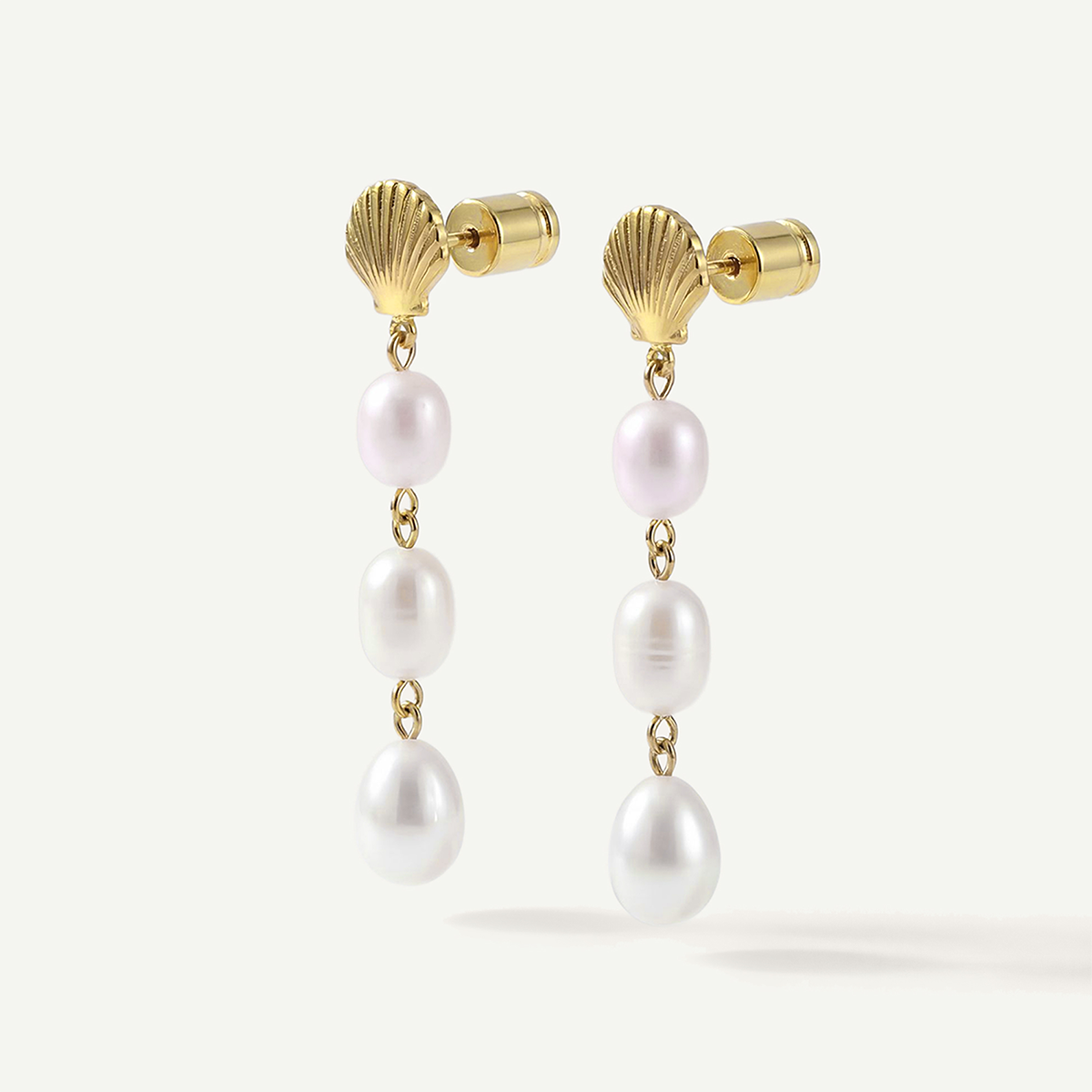 Sea Goddess Earrings, Gold