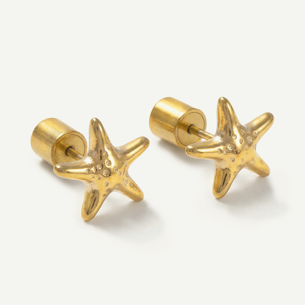 Starfish Stud, Gold