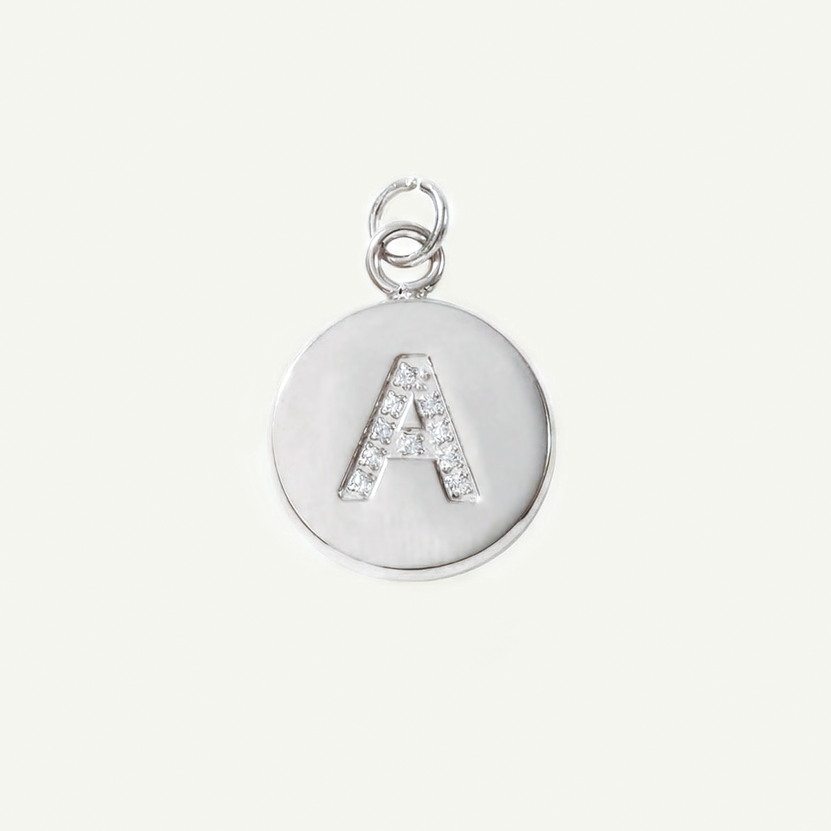 Circle Monogram in Diamond Letter Charm