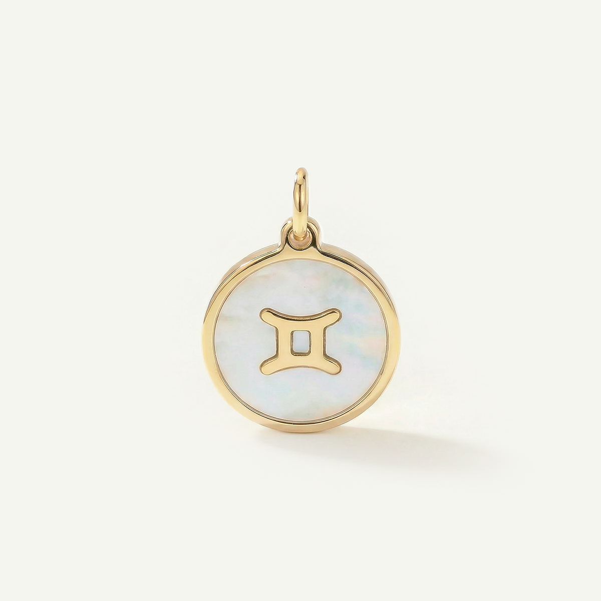 MOP Circle Zodiac Charm