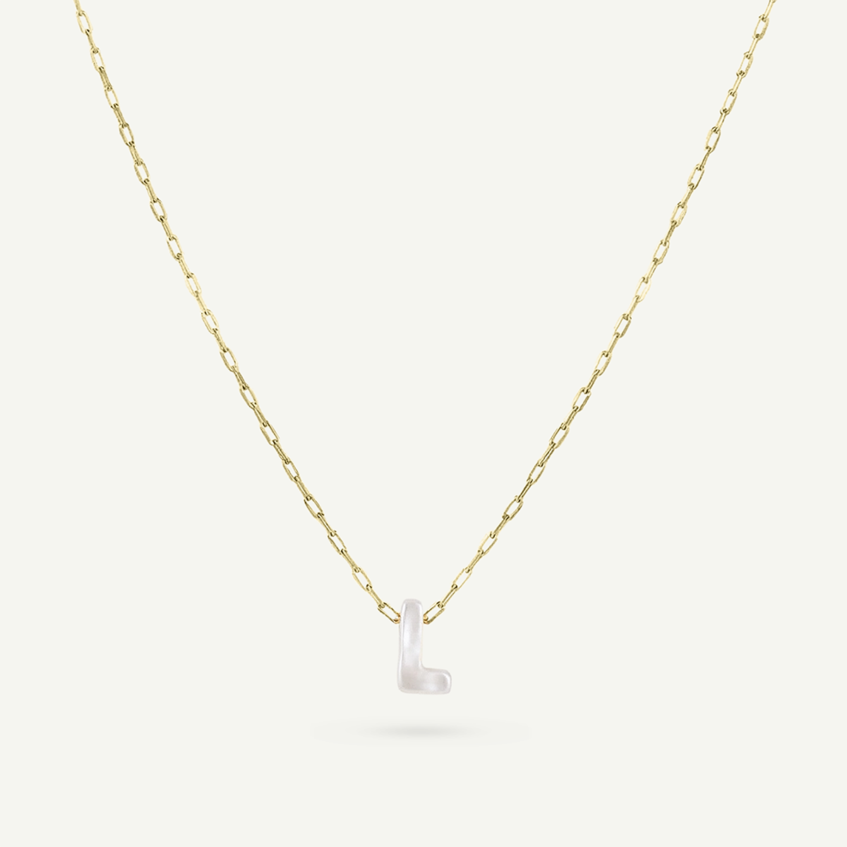 Monogram Mini Mother of Pearl Necklace