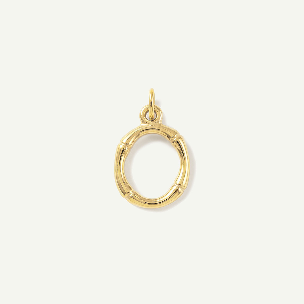 Bamboo Monogram Letter Charm