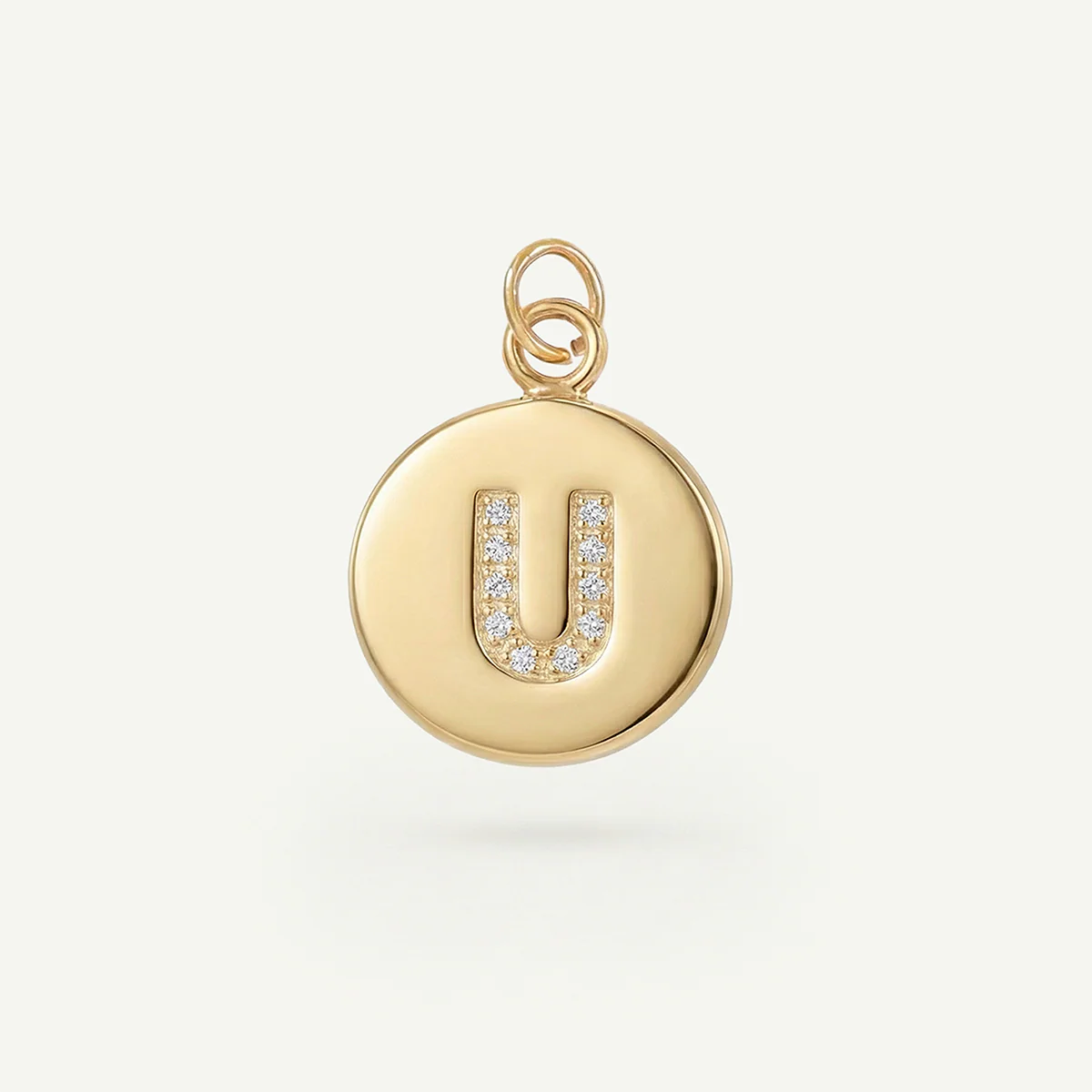 Circle Monogram in Diamond Letter Charm