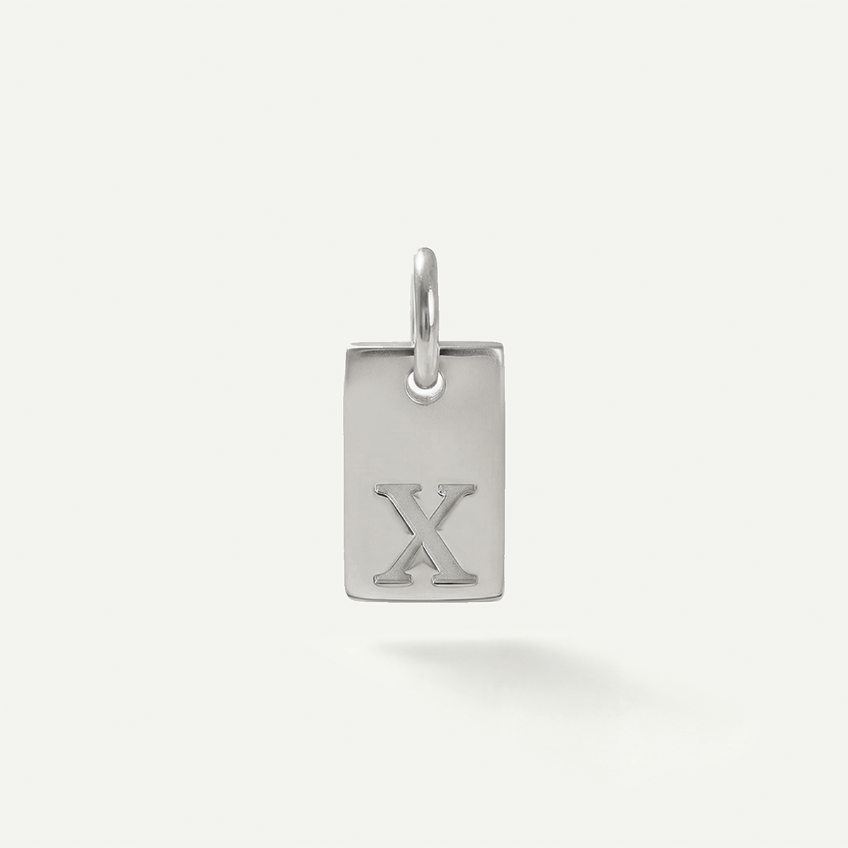 Rectangle Monogram Letter Charm
