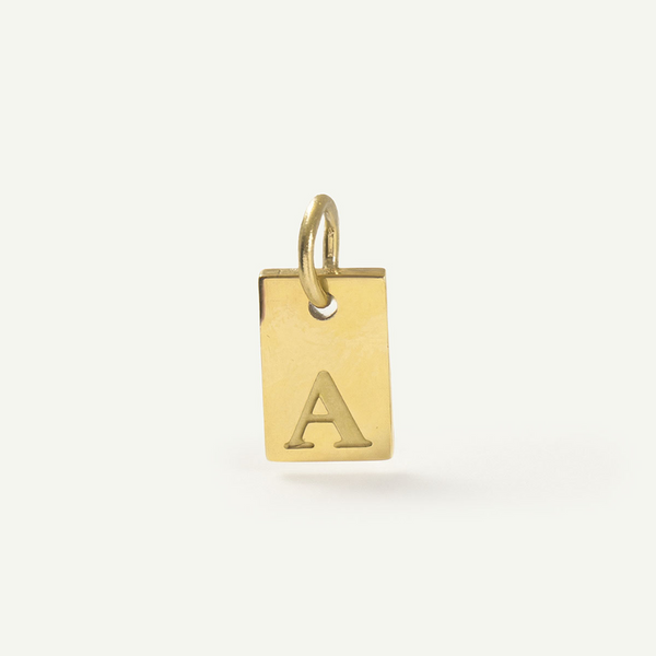 Rectangle Monogram Letter Charm