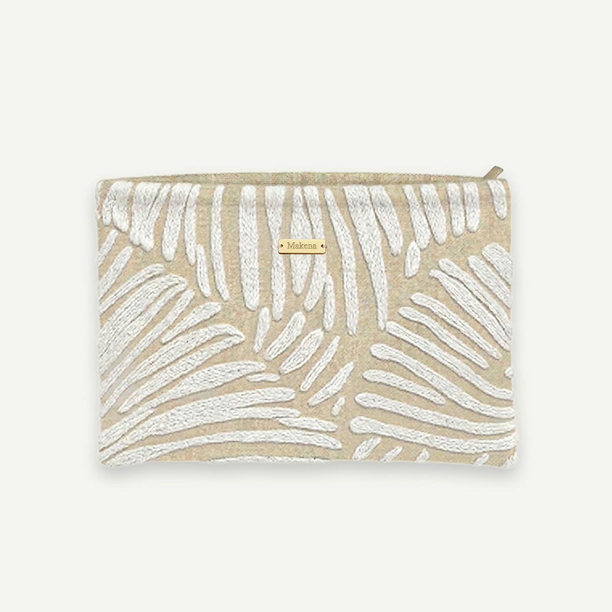 Hinuhinu Spiral Embroidered Large Clutch