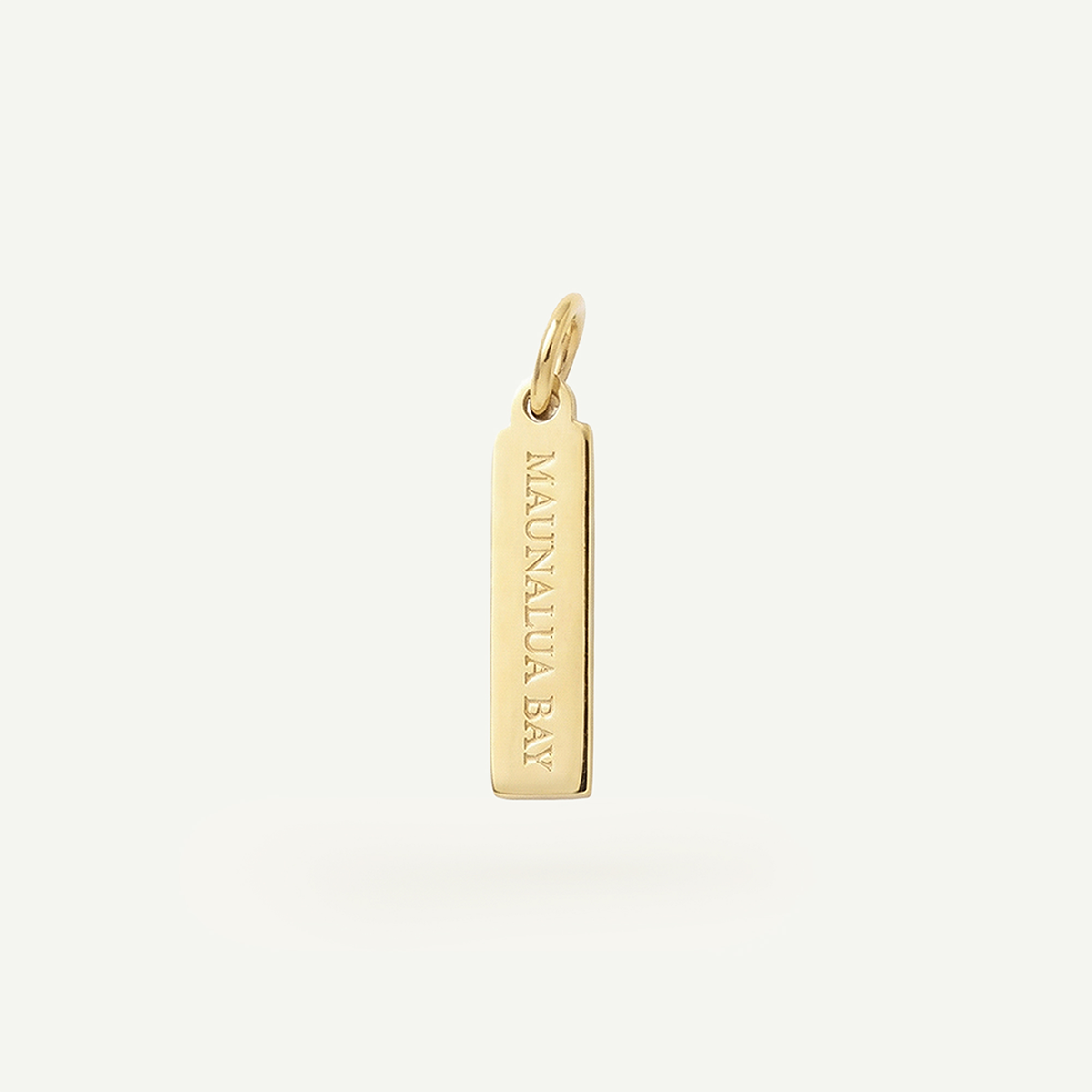 Maunalua Bay Rectangle Charm Gold
