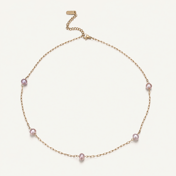 Solana Pink Pearl Necklace