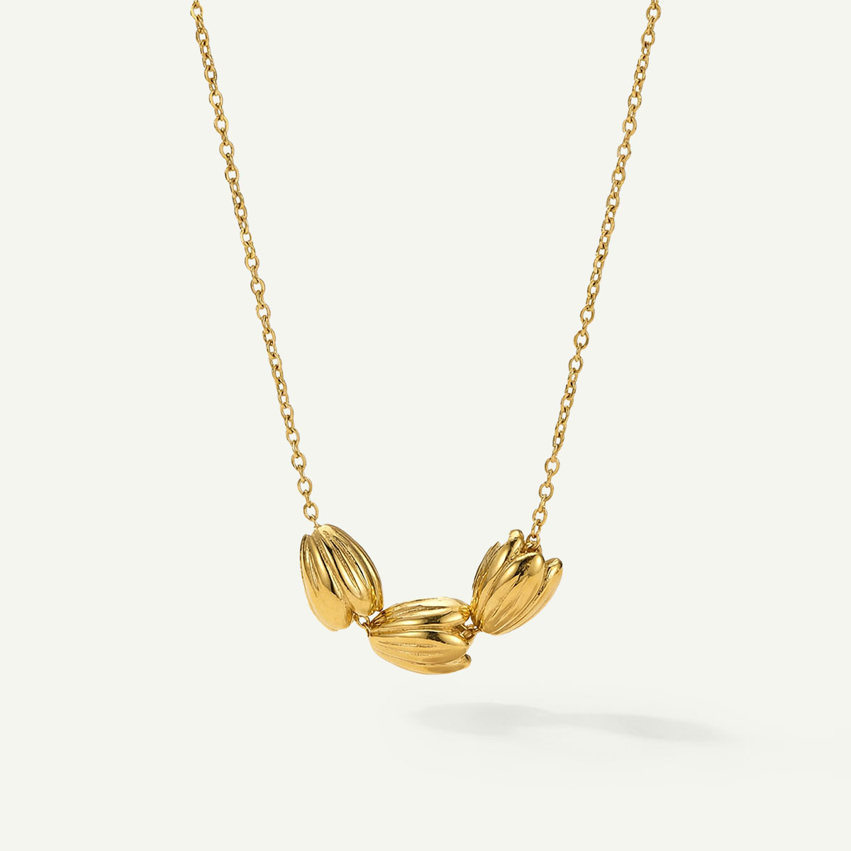 Pikake Bead Necklace. Gold