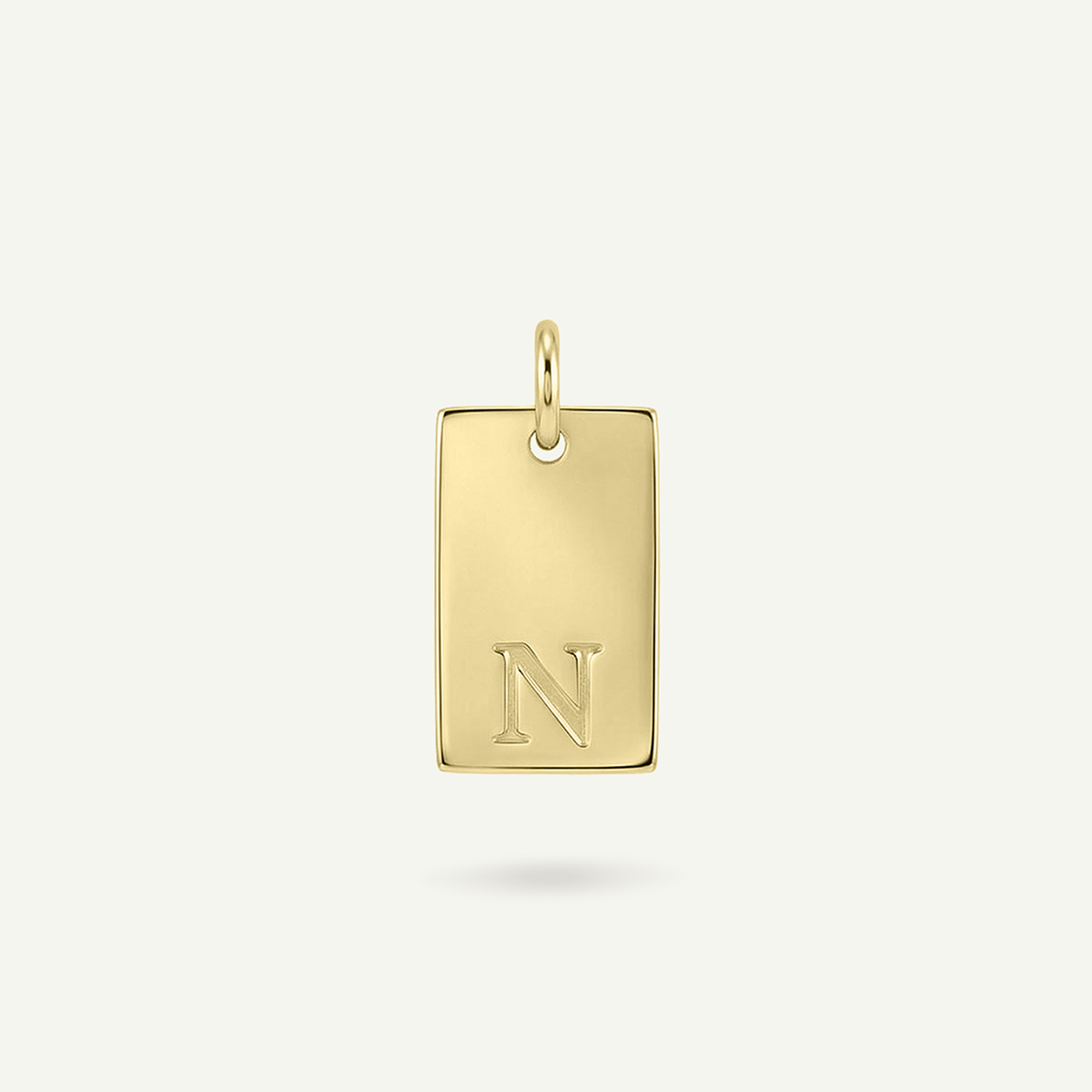 Rectangle #2 Monogram Letter Charm