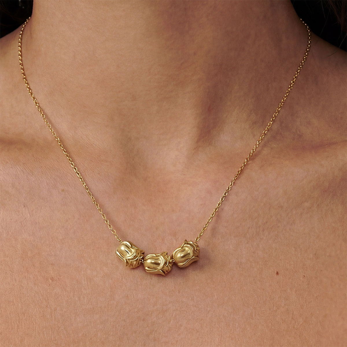 Lokelani Bead Necklace, Gold
